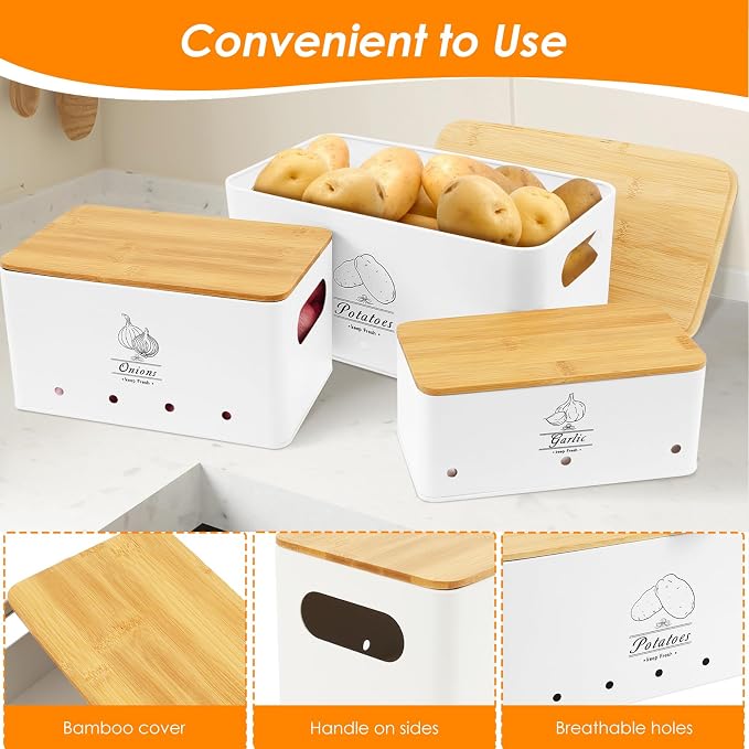 5 Pack Potato Onion Garlic Storage Set, Onion Garlic Potato Storage Set - Image 7