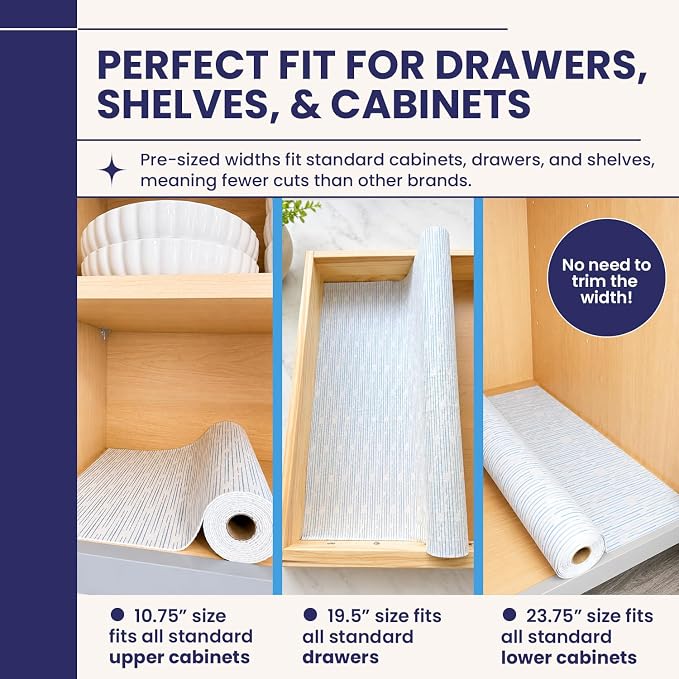 Adhesive Shelf Liner - Blue Current, 23.75in x 6ft, 2-Pack - Image 2