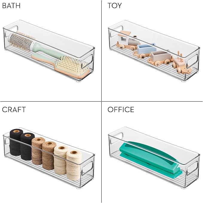 iDesign Fridge Storage Bin Set, Set of 8, Clear - Image 8