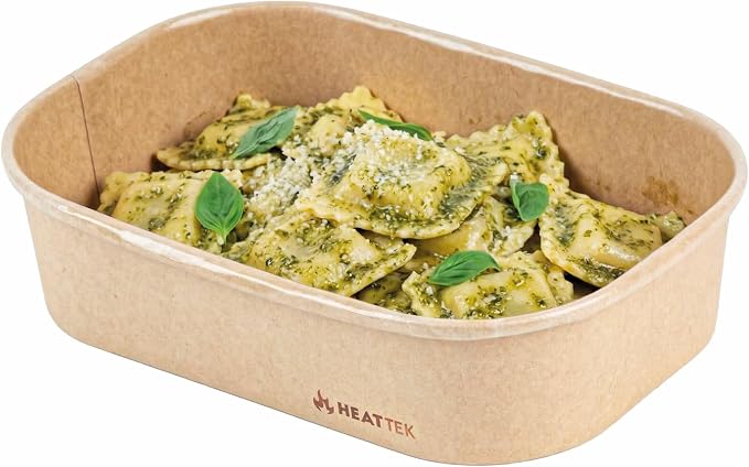 Restaurantware Microwaveable Takeout Container 25 Count 16.9 Ounces Paper Oven-Safe Food Box Meal Prep Sturdy Design Kraft - Image 6