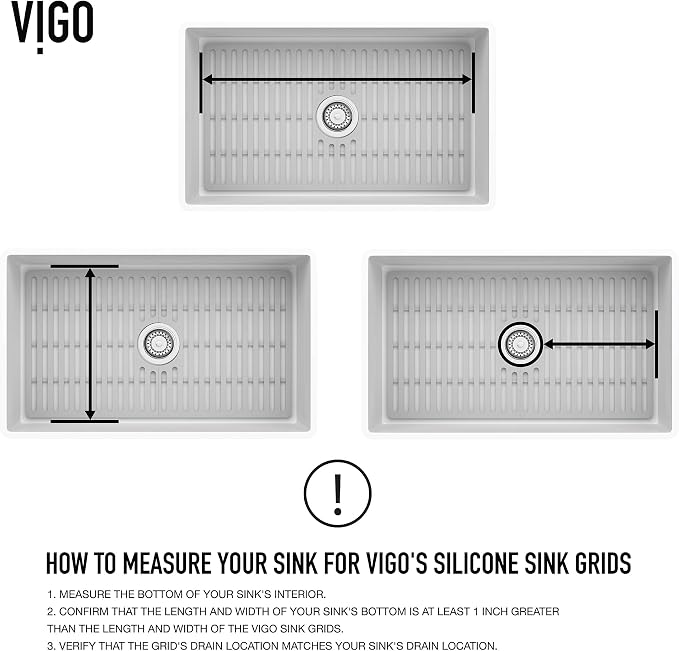 VIGO 24 in. x 15 in. Silicone Kitchen Sink Protective Bottom Grid for Single Bowl 27-in Sink in Gray - VGSG2718 - Image 6