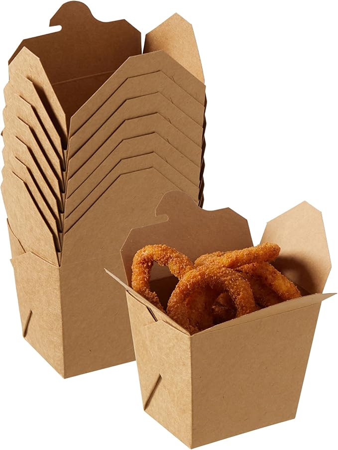 Kraft Paper To Go Boxes, Take Out Food Containers Greaseproof and Heavy Duty, Disposable To Go Containers for Restaurant, Catering and Party (16oz, 450pack) by DealbyBox