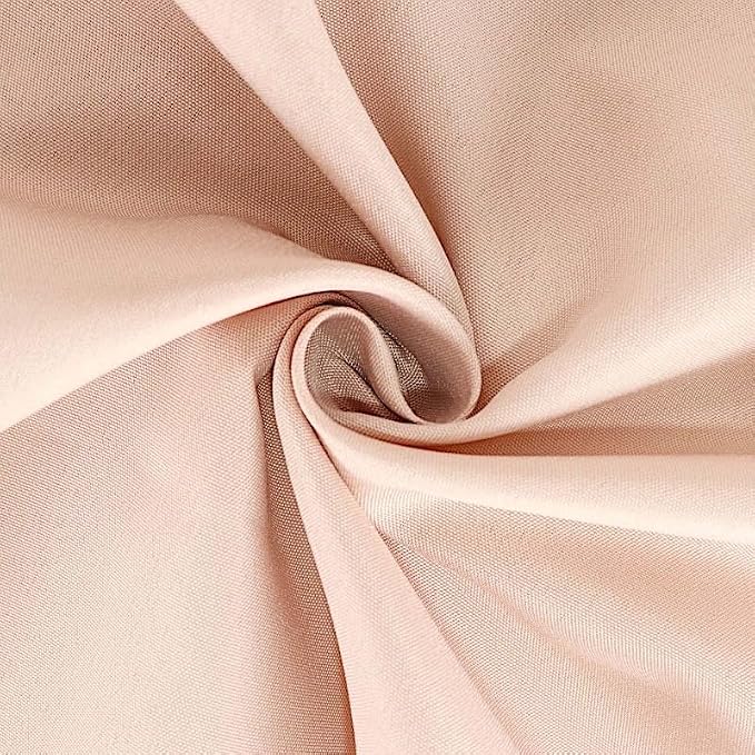 BalsaCircle 10 pcs 108 inch Nude Round Washable Polyester Easy-Care Tablecloth for Indoor and Outdoor Bridal Shower Wedding Table Buffet Table Parties Events Kitchen Dining - Image 6