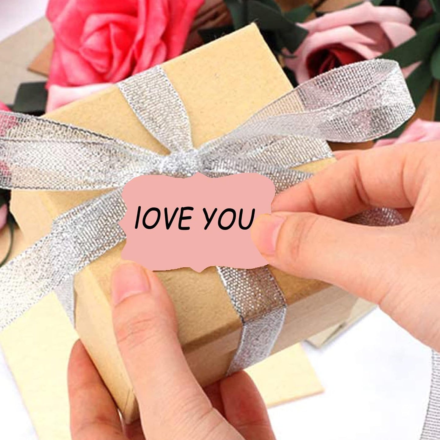 SALEMAR 2 x 3 inch Rose Gold Sticker Labels 200PCS Sticky Tag Stickers for Essential Oil, Bottles, Food, Jars, Canning, Christmas(Rose Gold)