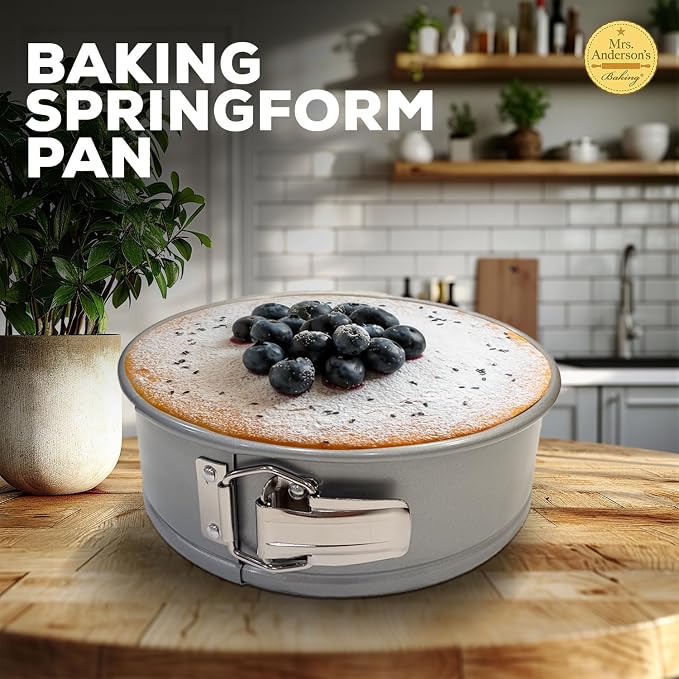 Mrs. Anderson's Baking Springform Pan, Carbon Steel, Round,10-Inch | Quick-Release Non-Stick Coating, PFOA Free, - Image 3