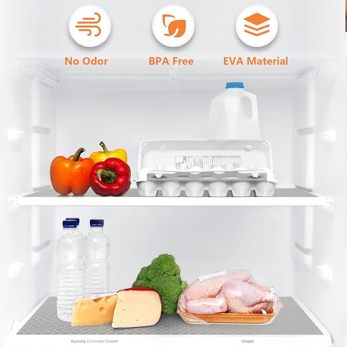Shelf Liner Non Slip,Kitchen Cupboard Drawer Fridge Mat Grey 23.6"× 78.7" - Image 6