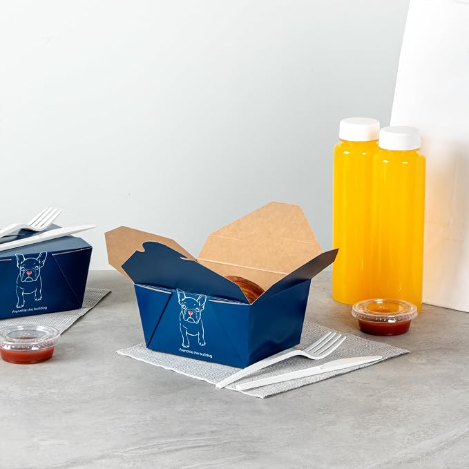 Restaurantware 30 oz Paper Rectangle 1 Bio Box Take Out Container, 50 Ct - Image 8