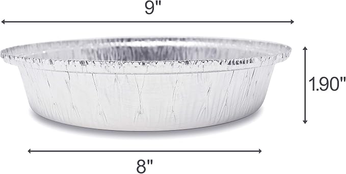 Fig & Leaf (45 Pack) Premium 9-Inch Round Foil Pans with Plastic Dome LIDS l Heavy Duty l Disposable Aluminum Tin for Roasting, Baking, Cake or Cooking - Image 4