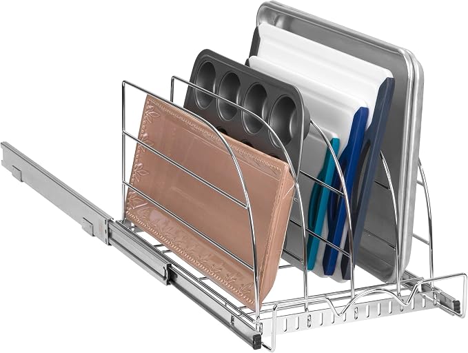 Pull Out Organizer for Bakeware, Cutting Board and Trays, 12.5”W x 21”D - Image 4