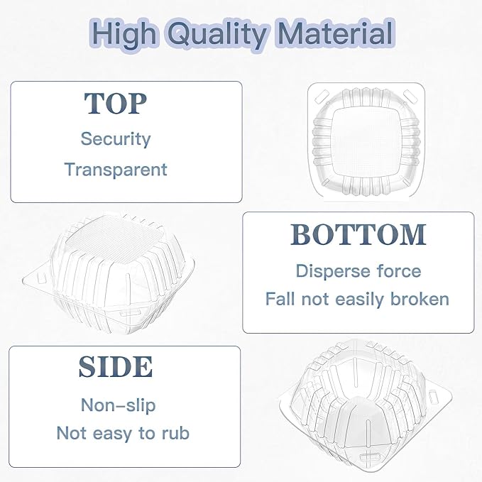 MFDSJ 200 Pack Disposable Plastic To Go Containers with Lids - Image 3
