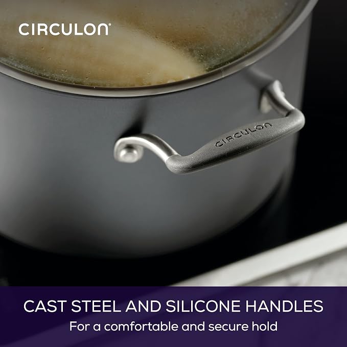 Circulon A1 Series Nonstick Induction Stockpot with Lid, 8-Quart, Graphite - Image 6