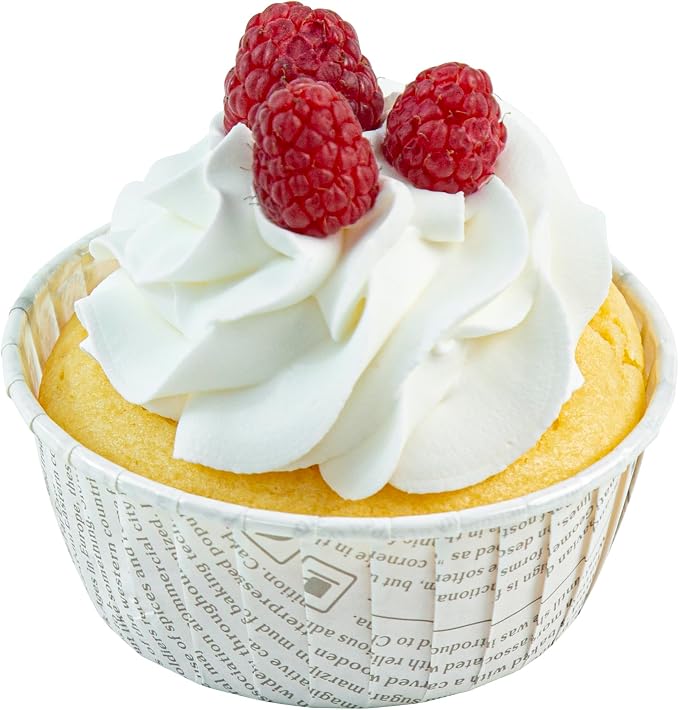 Restaurantware 5 oz Round Paper Newsprint Large Baking Cup, 200 Pack - Image 2
