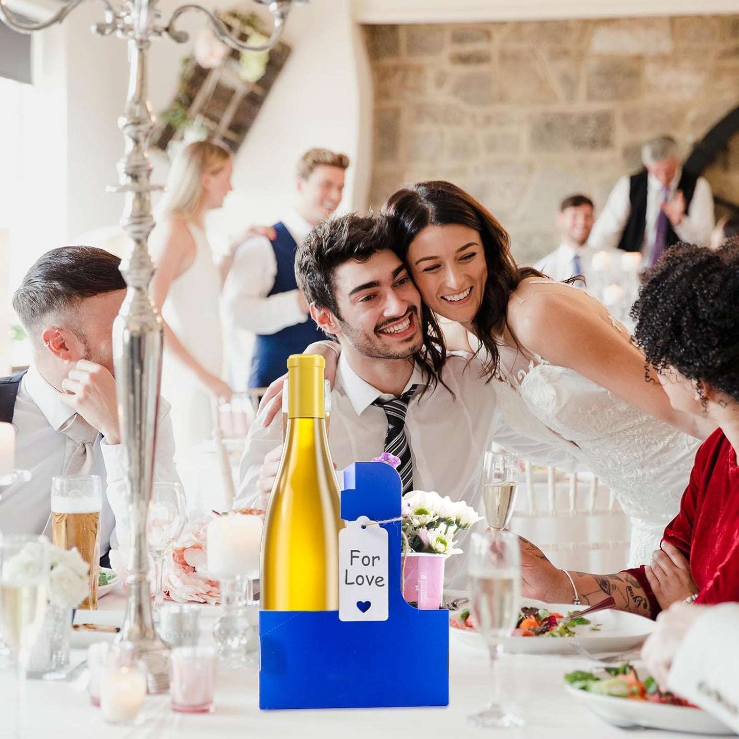 30 Pack 2 Cup Disposable Drink Carrier with Handle Paperboard Coffee Cup Holder Portable for Hot Cold Drinks Food Delivery Services with Heart Card for Teacher Appreciation Week Mother's Day