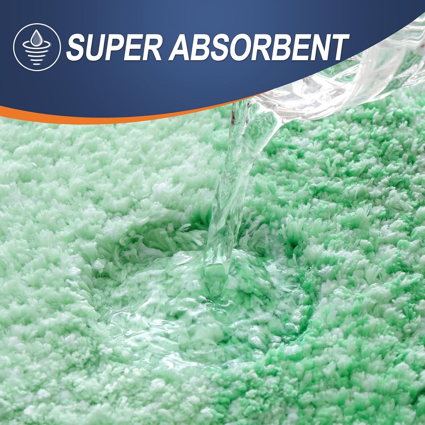 OLANLY Bathroom Rugs Mat 36x24, Extra Soft Absorbent Microfiber Bath Rugs, Rubber Backing, Quick Dry, Machine Washable Bath Mats for Bathroom Floor, Tub and Shower, Home Decor Accessories, Green