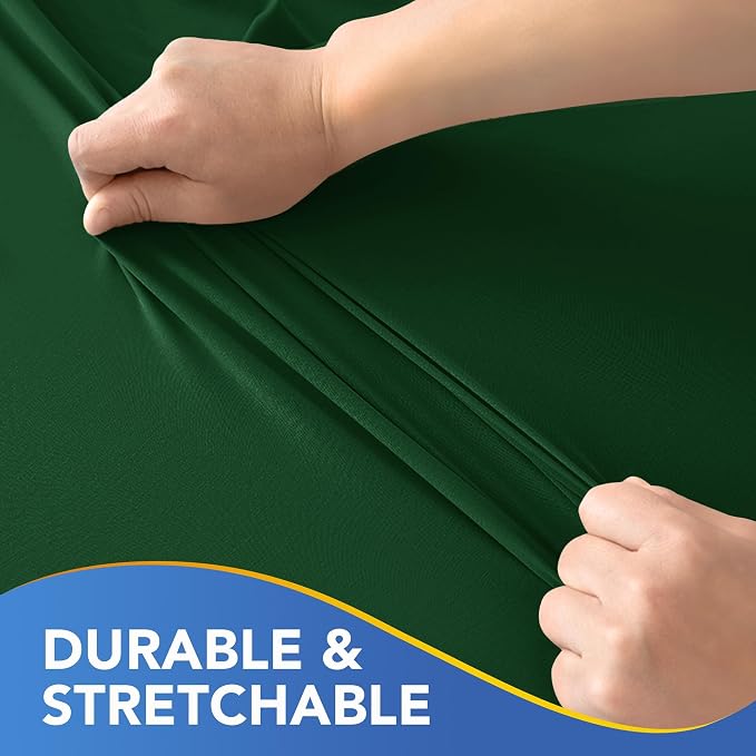 Cocktail Table Covers-Spandex Round High Top Table Cloth Party Hunter Green - Image 8