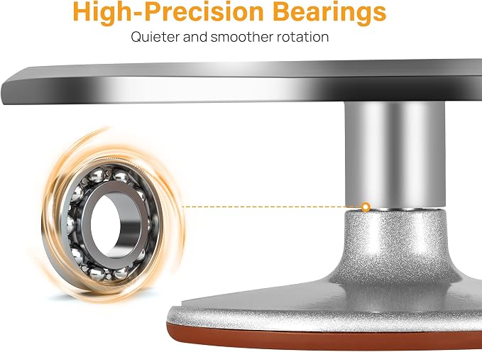 Kootek 22 Aluminum Cake Stand Turntable Set for Decorating Baking Kit, 12" | Beginner-friendly, Baking Supplies Tools with Cake Stand Turntable for Decorating and Display, 3 Icing Scrapers, Cake Leveler - Image 8