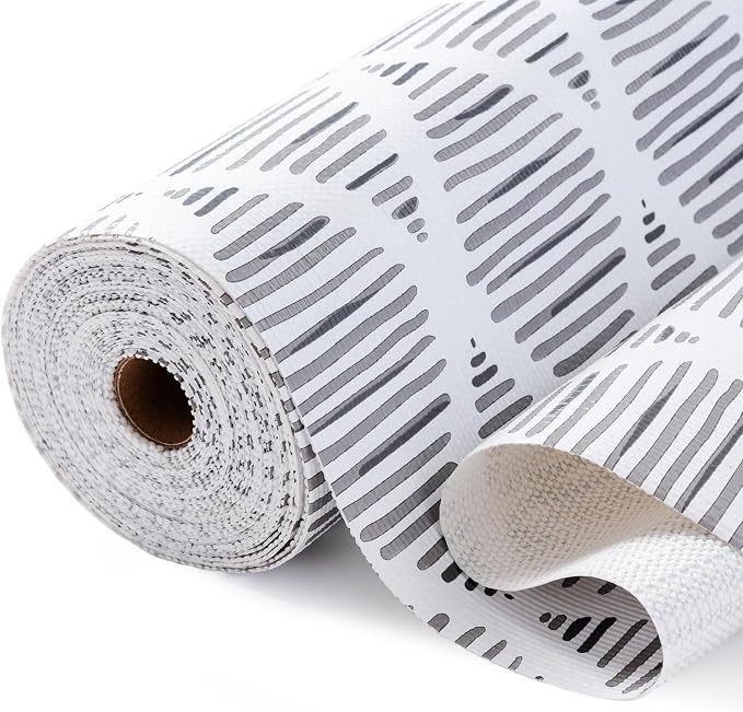 Drawer and Shelf Liner for Kitchen Cabinets, Non-Adhesive Strong Grip Thickened Cabinet Liners for Shelves, Non-Slip Mats Shelving Paper Protect Cupboard, Dresser, Pantry | Gray, 11.8" x 10FT by CLENAT