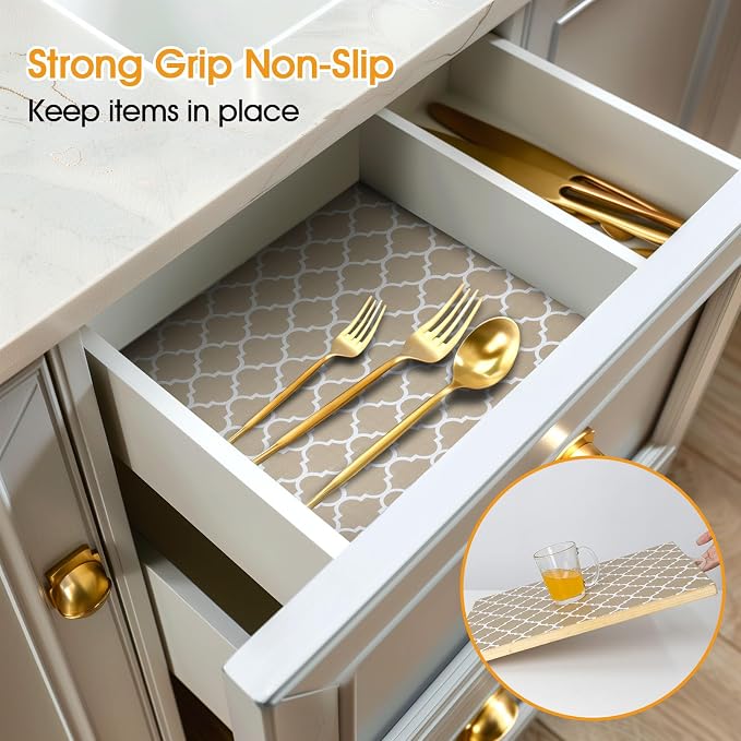 Shelf and Drawer Liner for Kitchen Cabinet Non-Adhesive Non Slip - Image 2