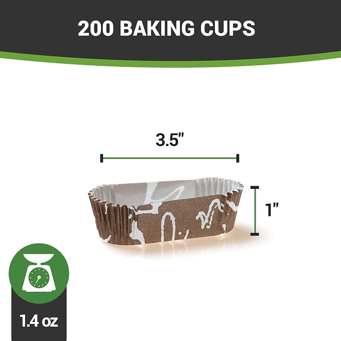 Restaurantware-Panificio 1.4 Ounce Baking Cups, 200 Ridged Cupcake Liners - Oven-Ready, Freezable, Brown And White Paper Muffin Cases, Disposable, Chocolate Wisp, For Wedding Parties, Baby Showers - Image 13