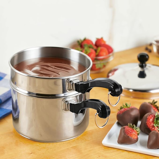 Farberware Classic Series Double Boiler and Saucepan with Lid, 2 Qt - Image 8