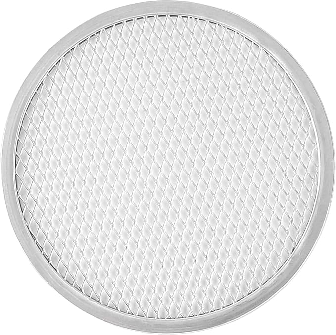 Restaurantware 7 Inch Aluminum Pizza Screen Pack of 144 Mesh Baking Tool For Crispy Crust, Lightweight Stackable Seamless Rim Rust-Resistant Baking Screen, Reusable for Pizzerias, Home Oven Use - Image 10