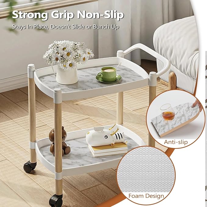 Drawer and Shelf Liner for Kitchen Cabinets, Non-Adhesive Strong Grip Thickened Cabinet Liners for Shelves, Non-Slip Mats Shelving Paper Protect Cupboard, Dresser, Pantry | Marble, 23.6" x 20FT - Image 3