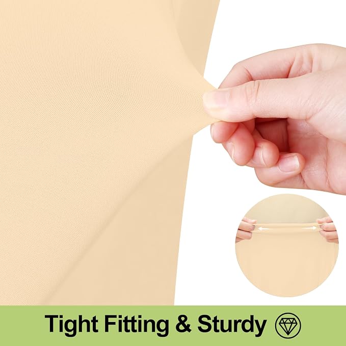 Smiry 2 Pack Spandex Elastic Fitted Table Cloth Skirt for 8FT Table - Image 3