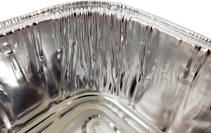 PACTOGO 3 lb. Disposable Aluminum Foil Loaf Bread Baking Cooking Pan 10.75" x 4.5" x 2.31" - Heavy Duty Made in USA (Pack of 350) - Image 3