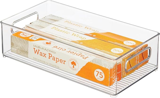 iDesign Stackable Fridge Bin | Storage Bin for Freezer or Pantry Organization, Clear, Made in USA by iDesign