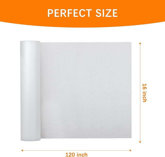 FLPMIX Clear Cabinet Drawer Liner: Translucence Waterproof 16" W x 120" L - Image 9