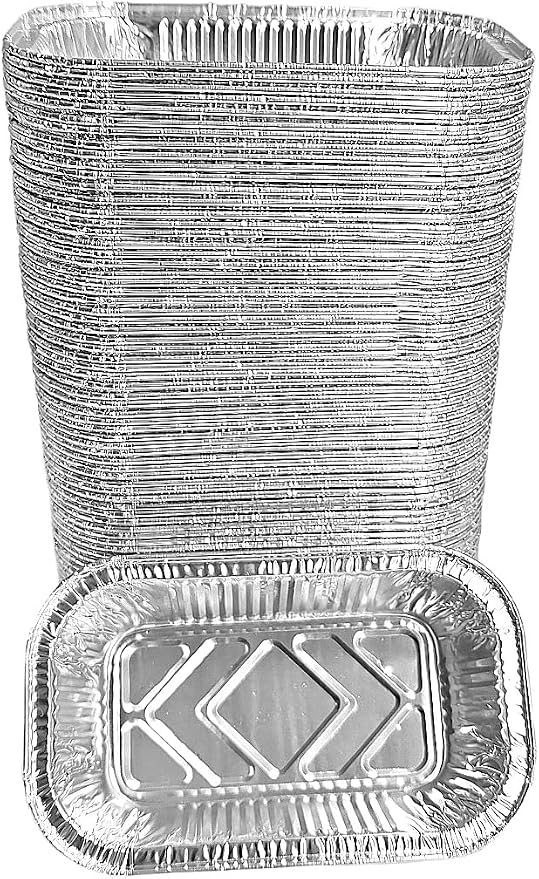 PACTOGO 8 oz. Aluminum Foil EXTRA-MINI Loaf Pans Small Disposable Miniature Bread Container – ½ Pound Baking Tin Liners, Perfect to Bake Cakes, Bread Loaves, and Meat - 5.4 x 3.25 x 1.3 (Pack of 500) - Image 6