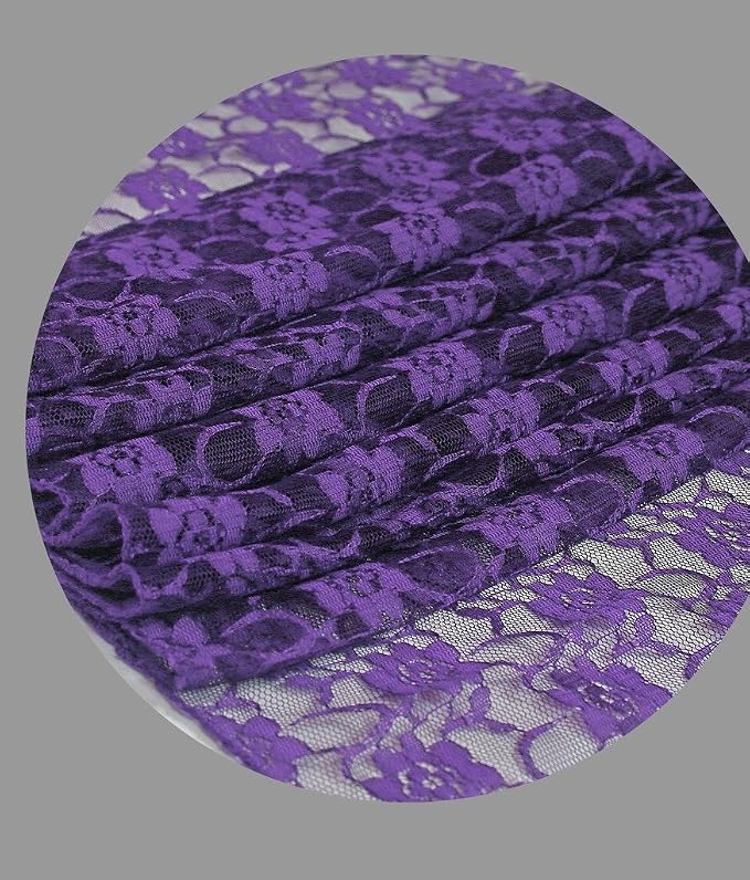 VDS Pack of 20 Floral Lace Table Runners Centerpiece Cloth Linen for Wedding Bithday Graduation Engagement Ceremony Events Party Banquets Table Decoration (12x108 inch) (Lavender) - Image 3