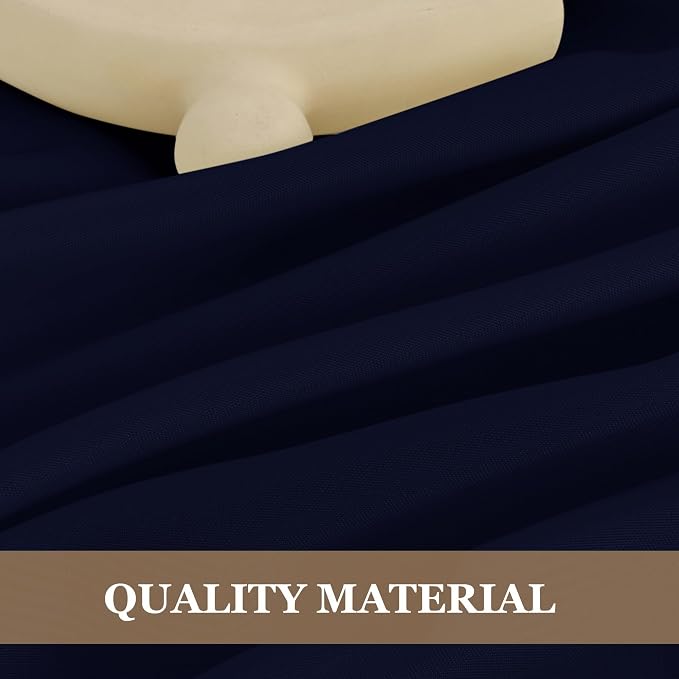 Fitable 6 Pack Navy Tablecloths 90x156 Inch for 8 Foot Rectangle Tables - Image 3