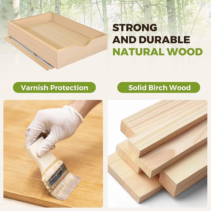 Pull Out Drawers for Cabinet Wood 33" W x 23" D Slide Out Organizer - Image 5
