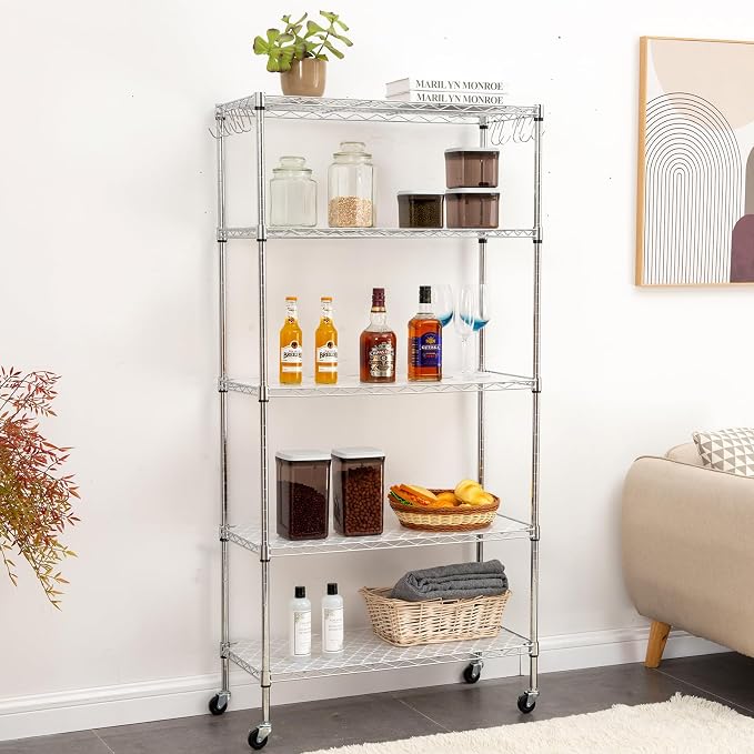 Poofzy Wire Shelf Liner 18" x 24", Set of 5 Gray - Image 7