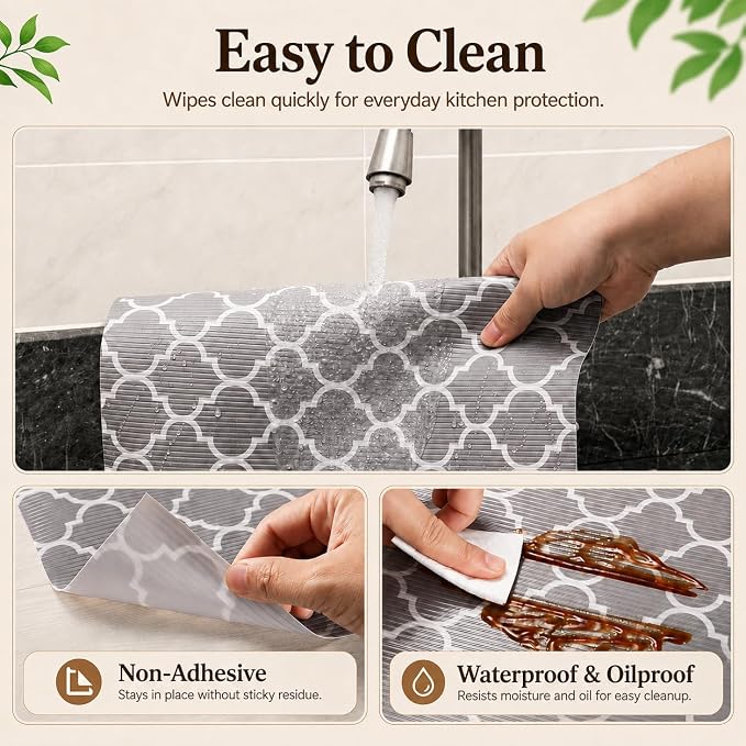 Glotoch Drawer Liner and Shelf Liner, 12" W x 60" L, Non Adhesive, Gray - Image 3
