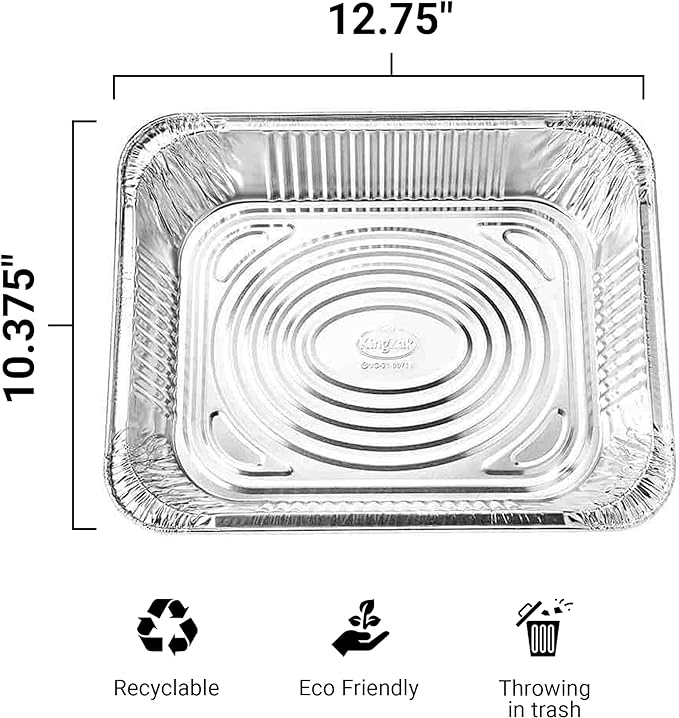 Aluminum Pans Half Size, 9X13, Extra Heavy Duty Disposable Foil Pans For Baking (30 Pack) Roasting & Chafing, Deep Tin Foil Bakeware, Steam Table Tray, Cookware, Food Prepping, Cake & Oven Pan - Image 2