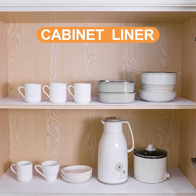 FLPMIX Shelf Liners for Kitchen Cabinets: 19" Wide Washable Under Sink Mat - Image 2