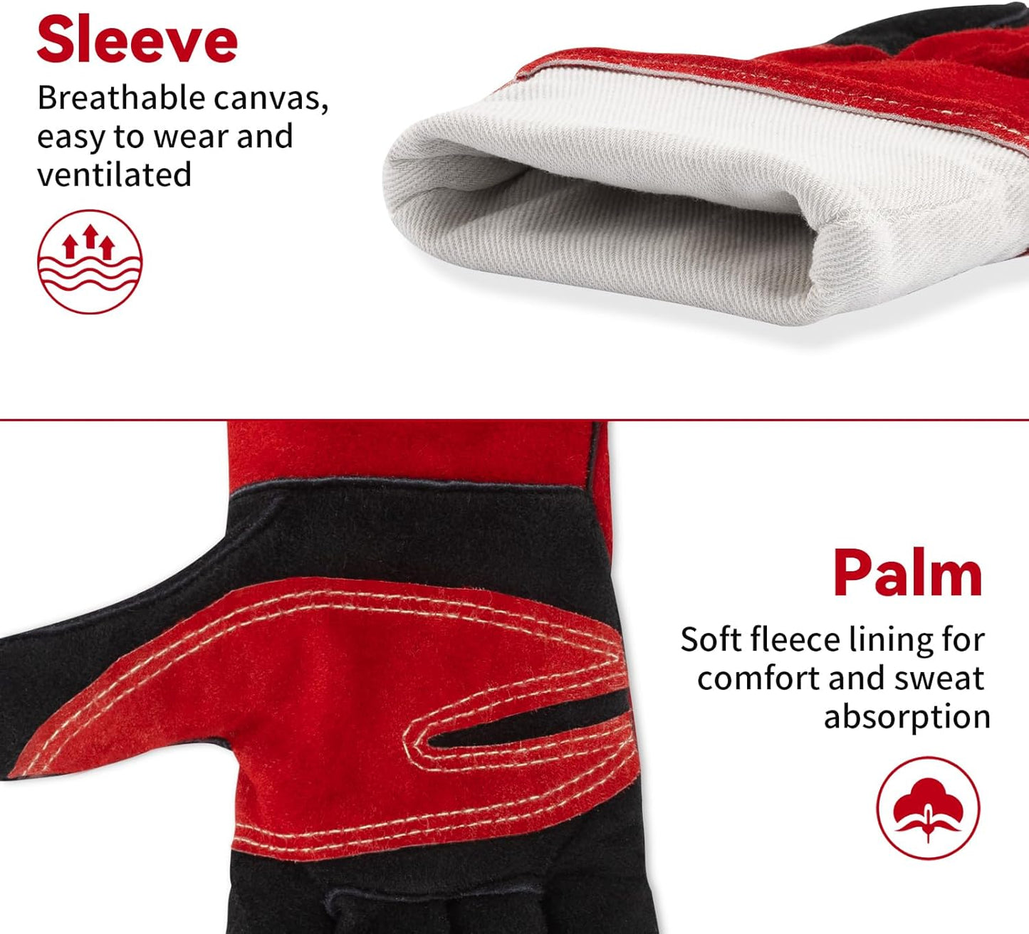 16 Inch Welding Gloves Heat Resistant 932°F for BBQ,Oven,Grill,Fireplace MIG,TIG,Stick Welding,Forging,Animal Handling (L-Large)