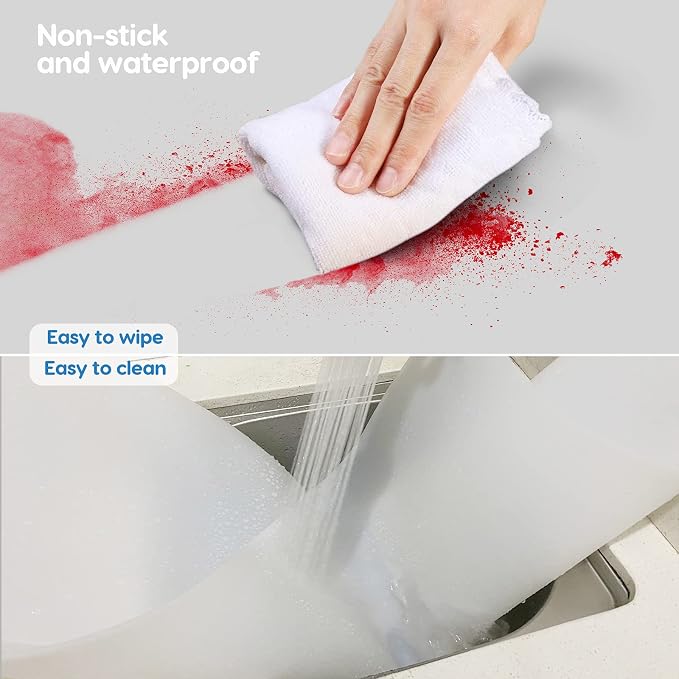 AECHY Extra Large Silicone Mat 35.3"x23.5"x0.08", Multipurpose Silicone Mat Thick Heat Resistant Mat Shipped Rolled Up Kitchen Counter Mat Nonslip Silicone Mats for Kitchen Counter Translucent - Image 7