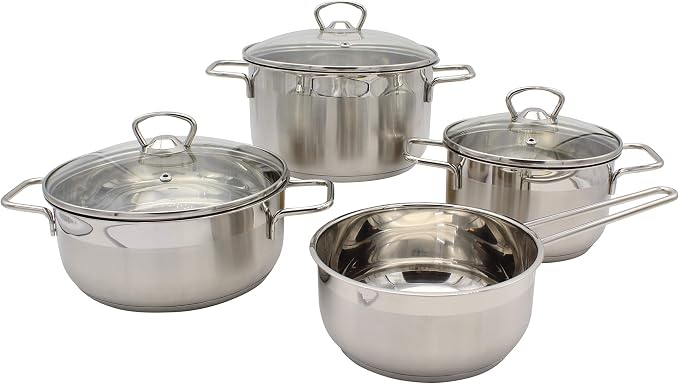 Karl Kruger SM 4 4 Pieces Manhattan Stainless Steel Set, Silver by Kr%C3%BCger+Haushaltswaren