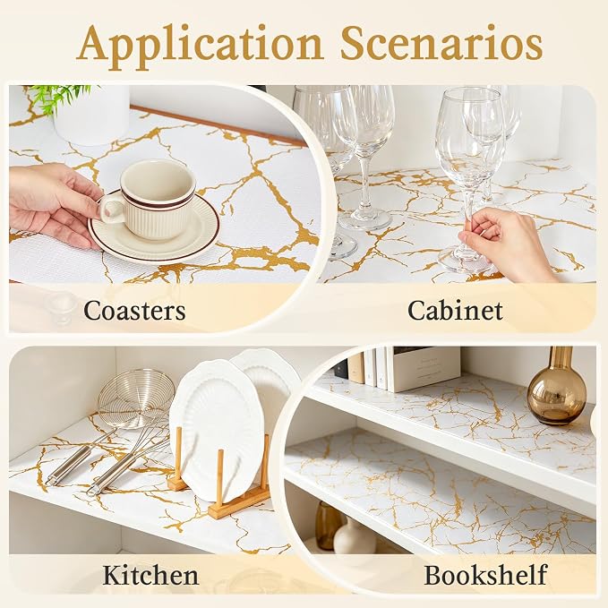 Beautysaid Shelf and Drawer Liner for Kitchen Cabinet Non Adhesive Non Slip - Image 4