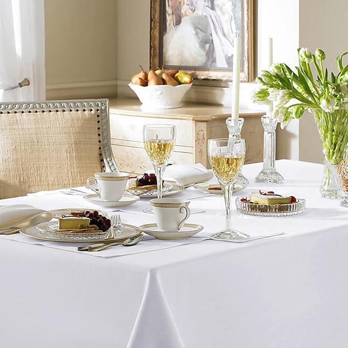 Fitable 6 Pack White Table Cloths 70x108 Inch for 6 Foot Rectangle Tables - Image 7