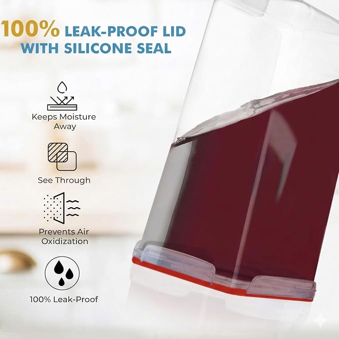 Shazo 2 PC (9.5L | 321 Oz) Extra Large Bulk Food Storage Containers with Airtight Lids for Flour, Sugar, Rice, Cereal & Pasta - Leakproof, BPA-Free Plastic Canisters for Kitchen & Pantry Organization - Image 6