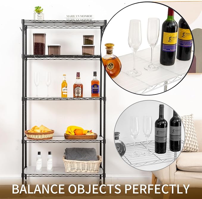 Poofzy Wire Shelf Liner 11.8" x 16.6", Set of 5 Clear - Image 4