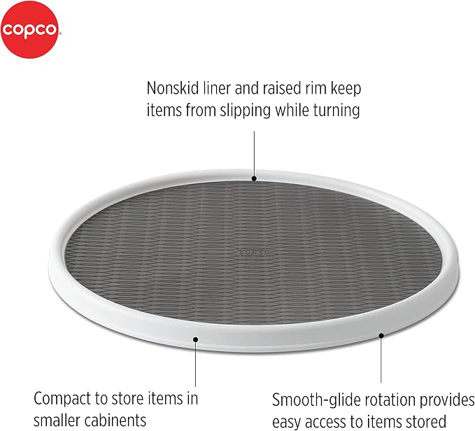 Copco Non-Skid Pantry Cabinet, 9-Inch, White/Gray - Image 2