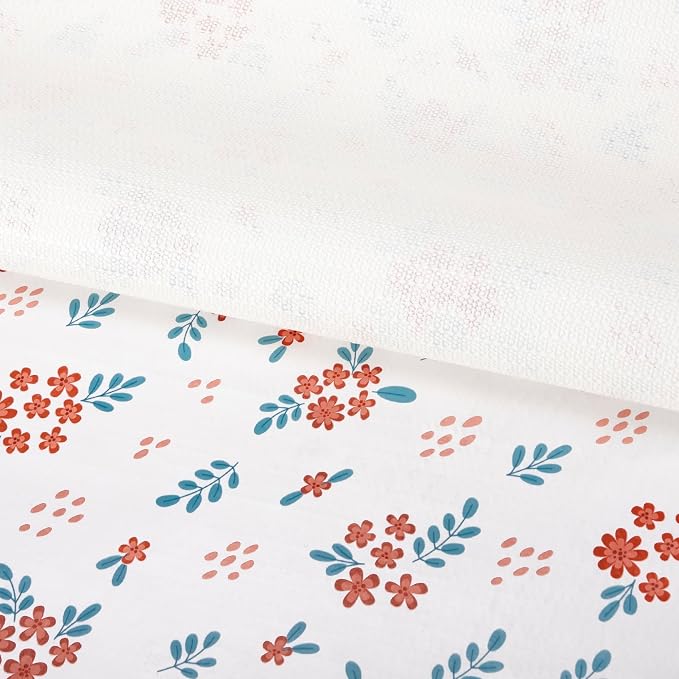RAY STAR 18 Inch x 8 Ft Shelf Liner for Kitchen Cabinets, Non-Adhesive Cabinet Liner Washable, Drawer Liner for Dresser Non-Slip Bathroom [White Red Floral] - Image 9