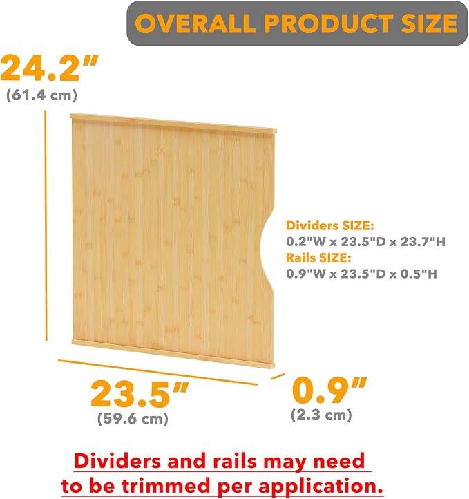 SpaceAid 6 Pack Tray Dividers for Cabinets, Pressboard Kitchen Cookie Baking Sheet Organizer for Cabinet, Vertical Pan and Trays Organizers for Pantry Storage - Image 3