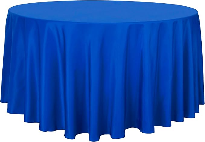 sancua Round Tablecloth, 108 Inch, Royal Blue by sancua