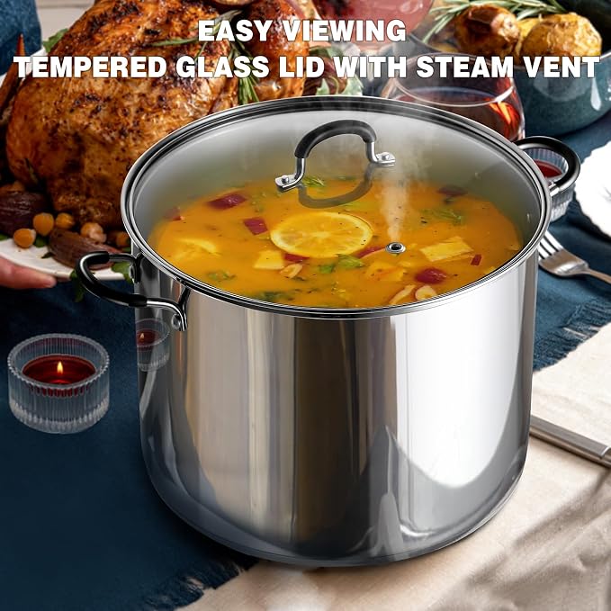 Cook N Home Professional 12 Quart Stainless Steel Stock Pot with Lid - Image 3